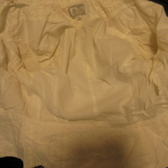 Vintage Y2K ALBERTO MAKALI Blazer Jacket Eyelet Made USA White Preppy Fairycore - Picture 16 of 16